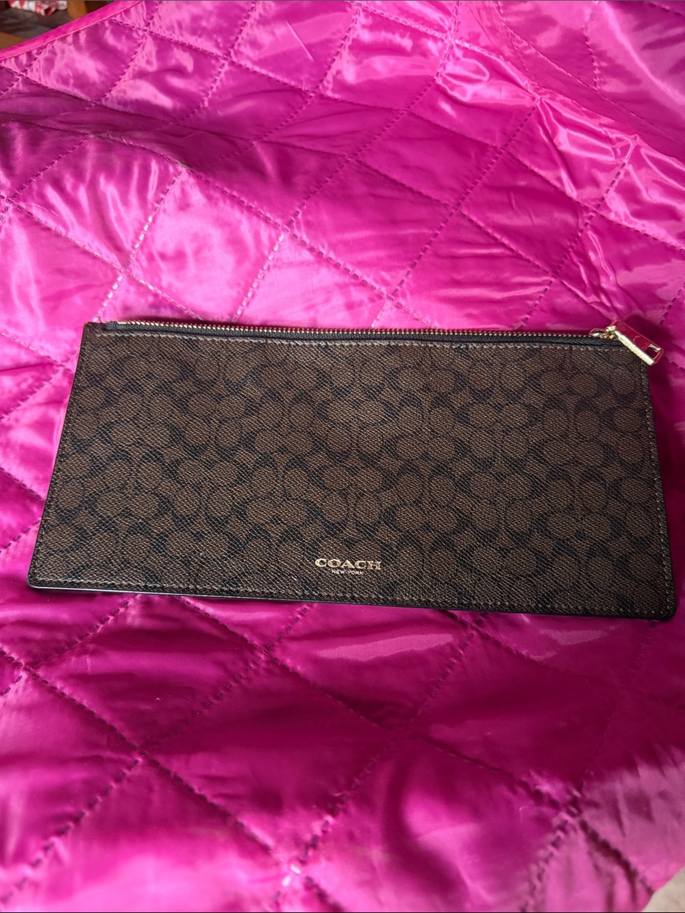 Coach Slim Signature Pouch